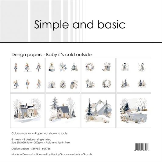 Simple and Basic Design Papers - Baby it\'s Cold Outside 30,5x30,5 cm (stor)