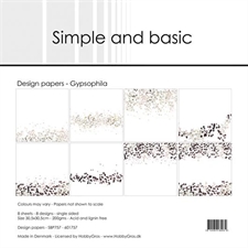 Simple and Basic Design Papers - Gypsophila 30,5x30,5 cm (stor)