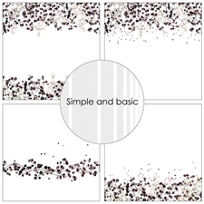 Simple and Basic Design Papers - Gypsophila 30,5x30,5 cm (stor)
