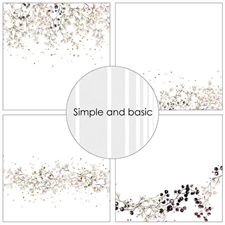 Simple and Basic Design Papers - Gypsophila 30,5x30,5 cm (stor)