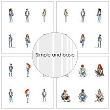 Simple and Basic Design Papers - Young People 30,5x30,5 cm (stor)