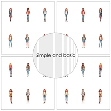 Simple and Basic Design Papers - Cartoon Teens 30,5x30,5 cm (stor)