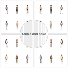 Simple and Basic Design Papers - Cartoon Teens 30,5x30,5 cm (stor)