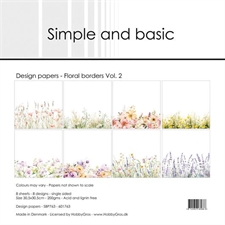Simple and Basic Design Papers - Floral Borders Vol. 2 30,5x30,5 cm (stor)