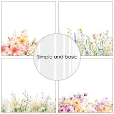 Simple and Basic Design Papers - Floral Borders Vol. 2 30,5x30,5 cm (stor)