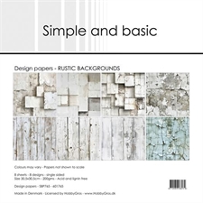 Simple and Basic Design Papers - Rustic Backgrounds 30,5x30,5 cm (stor)