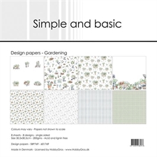 Simple and Basic Design Papers - Gardening 30,5x30,5 cm (stor)