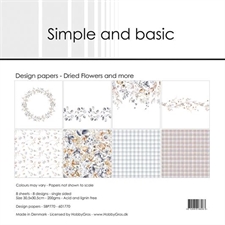 Simple and Basic Design Papers - Dried Flowers and more 30,5x30,5 cm (stor)