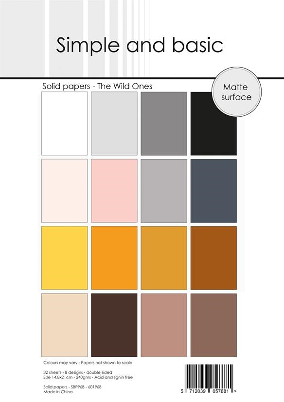 Simple and Basic Solid Papers A5 - The Wild Ones
