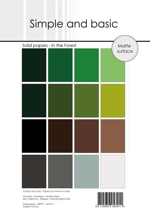 Simple and Basic Solid Papers A5 - In the Forest