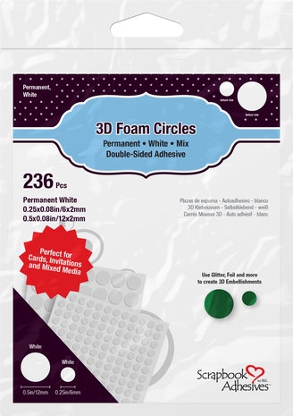 Scrapbook Adhesives Foam Circles - White