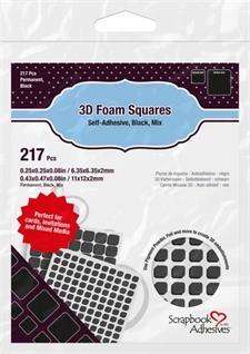 Scrapbook Adhesives Foam Squares Mix - Black