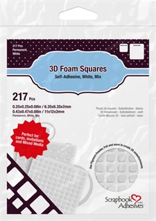 Scrapbook Adhesives Foam Squares Mix - White 