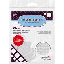 Scrapbook Adhesives Foam Squares Mix - White THIN