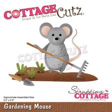 Cottage Cutz  Die - Gardening Mouse