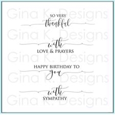Gina K Design Clear Stamps - Scripty Sayings