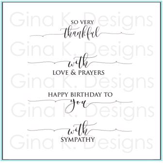 Gina K Design Clear Stamps - Scripty Sayings