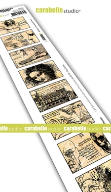 Carabelle Studio Cling Stamp Edge - 8 Labels: Leonardo da Vinci