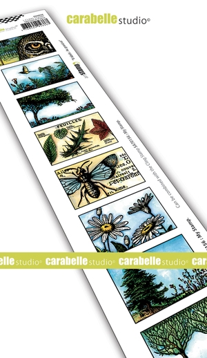 Carabelle Studio Cling Stamp Edge - 8 Labels: Au Grand Air
