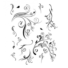Artemio A5 Clearstamp - Arabesque 2