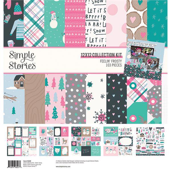 Simple Stories Paper Pack 12x12" Collection - Feelin\' Frosty