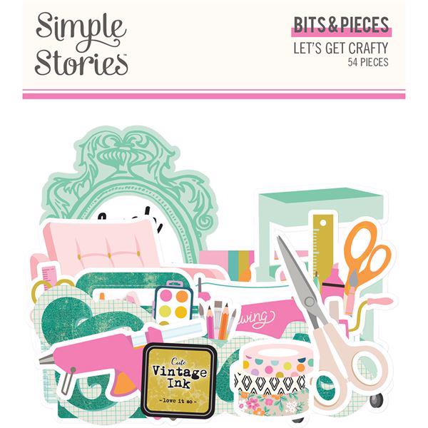 Simple Stories Die Cuts - Bits & Pieces / Let\'s Get Crafty