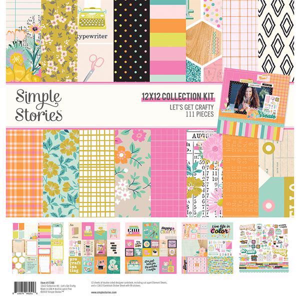 Simple Stories Paper Pack 12x12" Collection - Let\'s Get Crafty