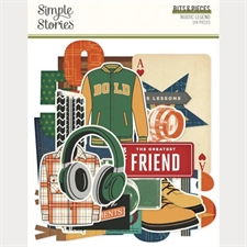 Simple Stories Die Cuts - Bits & Pieces / Rustic Legend (104 pieces)