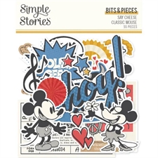 Simple Stories Die Cuts - Bits & Pieces / Say Cheese Classic Mouse (55 pieces)