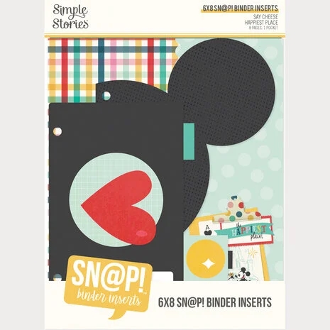 Sn@p Binder Inserts 6"X8" - Say Cheese Happiest Place