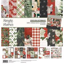 Simple Stories Paper Pack 12x12" Collection - Simple Vintage Rustic Christmas