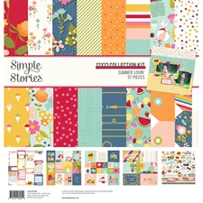 Simple Stories Paper Pack 12x12" Collection - Summer Lovin'