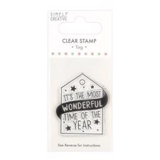Simply Creative Clear Stamp - Tag Wonderful Time
