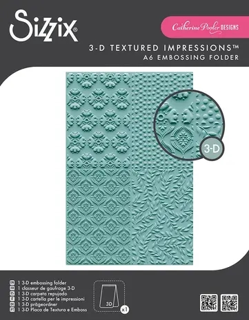 Sizzix 3D Embossing Folder by Catherine Pooler A6 - Posh Patterns