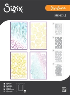 Sizzix Stencils Set by 49 & Market / Vicki Boutin - Stitched Florals (A5)