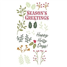 Sizzix Stamp Set By Catherine Pooler - Happy Holly Days