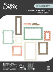 Sizzix Framelits Die & Stamp Set By 49 & Market - Build a Frame