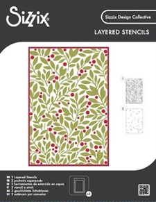 Sizzix Layered Stencil Set - Berry Sweet