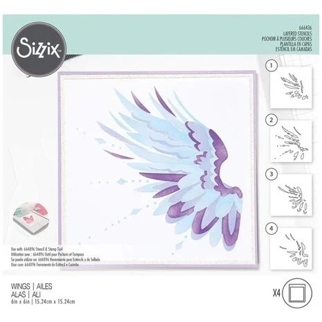 Sizzix Layered Stencils Set - Wings