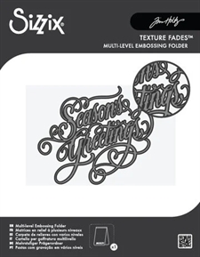 Sizzix Multi-Level Embossing Folder - Tim Holtz / Seasons Greetings