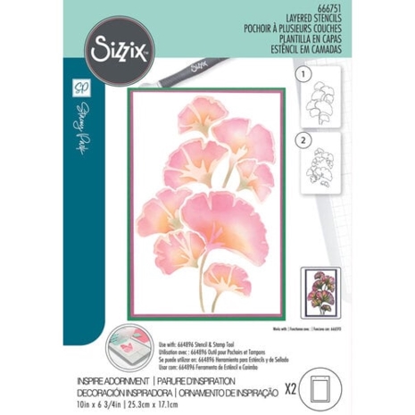 Sizzix Stencil By Stacey Park - Cosmopolitan Inspire Adornment