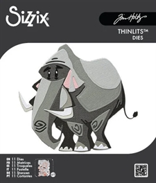 Sizzix Thinlits / Tim Holtz - Colorize Clarence (elefant)