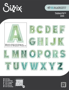 Sizzix Thinlits By 49 & Market - This or That 2 inch Alphabet