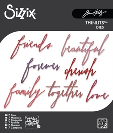 Sizzix Thinlits - Tim Holtz Vault Collection / Handwritten Love