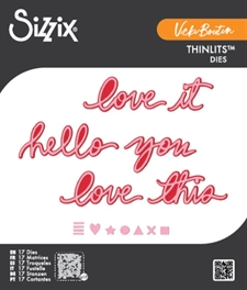 Sizzix Thinlits By 49 & Market / Vicki Boutin - Vicki Script #1