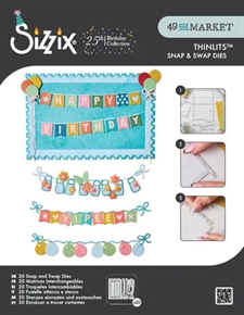 Sizzix 25th Birthday Collection - Thinlits / 49 and Market all About Banners
