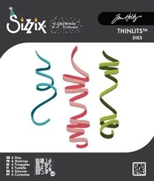 Sizzix 25th Birthday Collection - Thinlits / Tim Holtz Celebration Streamers