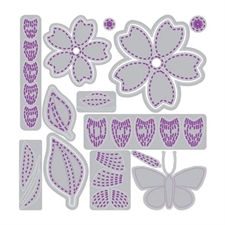 Sizzix Thinlits By 49 & Market / Vicki Boutin - Stitched Floral