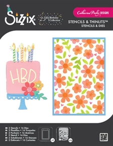 Sizzix 25th Birthday Collection - Thinlits w. Stencils / Catherine Pooler Let's Eat Cake