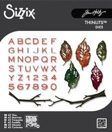 Sizzix Thinlits - Tim Holtz Vault Collection / Leaves & Sticks